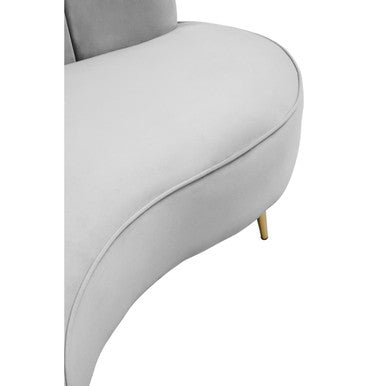 Hasna Grey Velvet 3 Seater Sofa