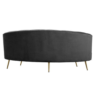 Hasna Black Velvet 3 Seater Sofa