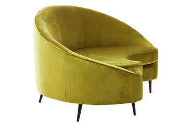 Hasina Olive Velvet 3 Seater Sofa