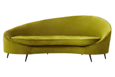 Hasina Olive Velvet 3 Seater Sofa