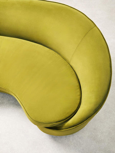 Hasina Olive Velvet 3 Seater Sofa