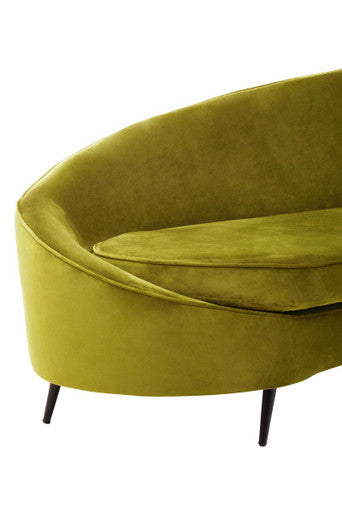 Hasina Olive Velvet 3 Seater Sofa