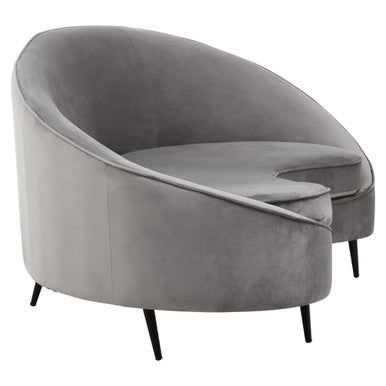 Hasina Grey Velvet 3 Seater Sofa