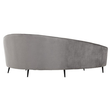 Hasina Grey Velvet 3 Seater Sofa