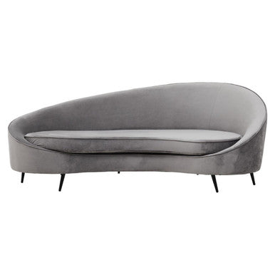 Hasina Grey Velvet 3 Seater Sofa