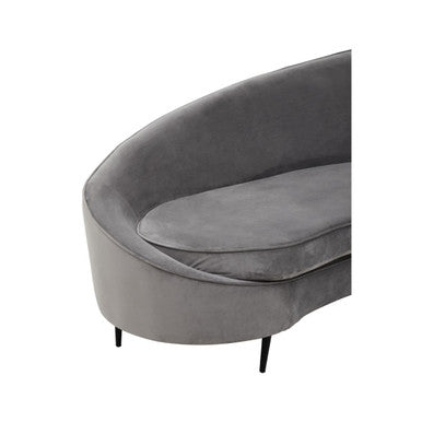 Hasina Grey Velvet 3 Seater Sofa