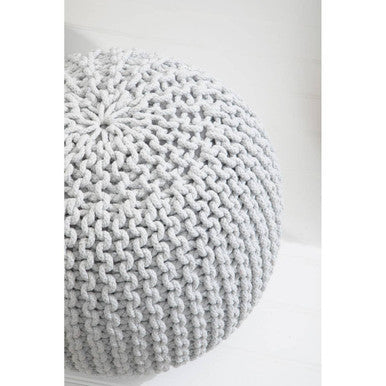 Grey Knit Pouffe | Kids