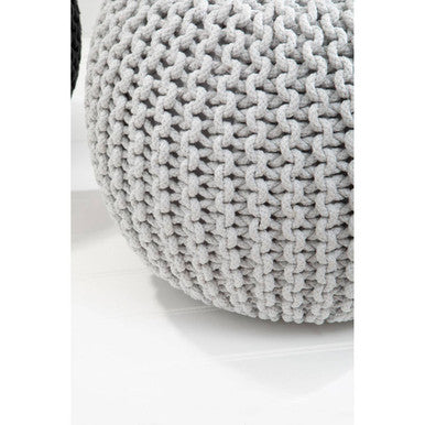 Grey Knit Pouffe | Kids