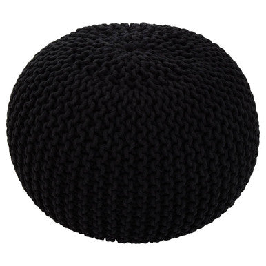 Knit Black Pouffe | Kids