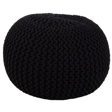 Knit Black Pouffe | Kids