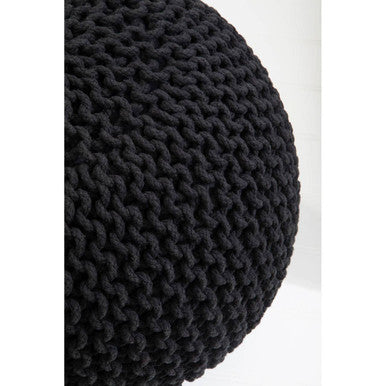 Knit Black Pouffe | Kids