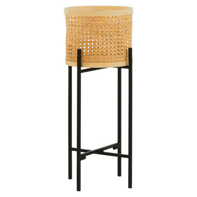 Small Rattan Planter with Metal Stand | Depok