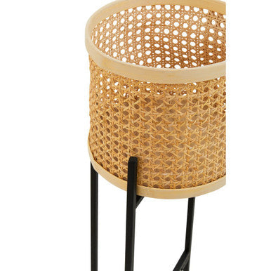 Small Rattan Planter with Metal Stand | Depok