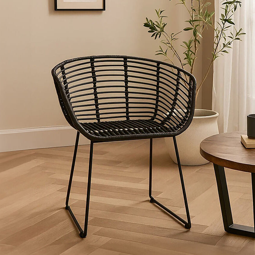 Lagom Black Natural Rattan Chair