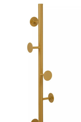 Avento Gold Finish Coat Stand with White Marble Effect Base