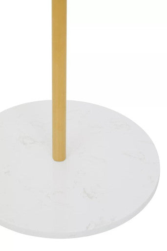 Avento Gold Finish Coat Stand with White Marble Effect Base