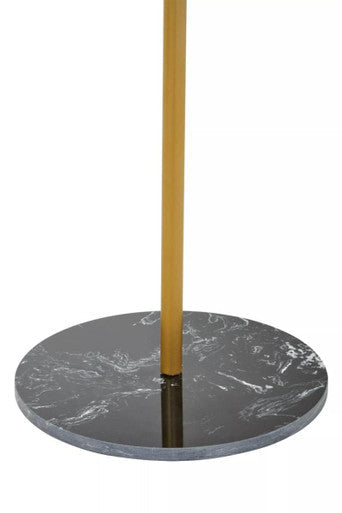 Avento Gold Finish Coat Stand with Black Marble Effect Base