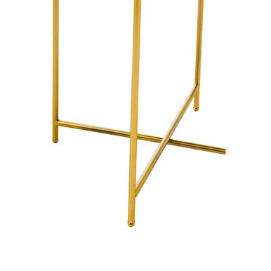 Trosa Black and Gold Finish Round Tray Side Table