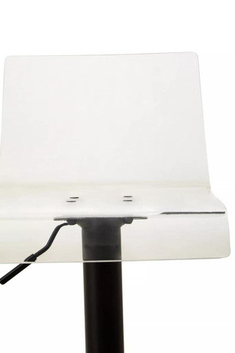 Baina Clear Acrylic Bar Chair with Black Finish Base