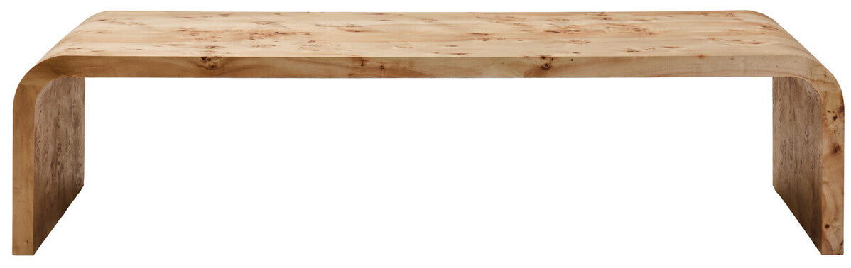 Mota Natural Burl Wood Curved Coffee Table