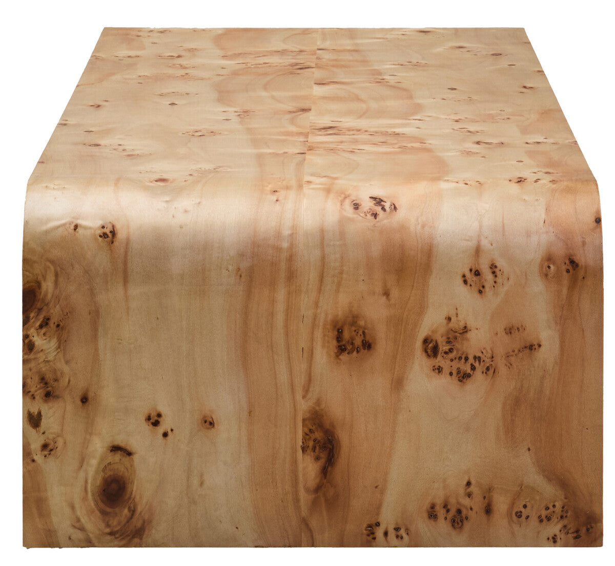 Mota Natural Burl Wood Curved Coffee Table