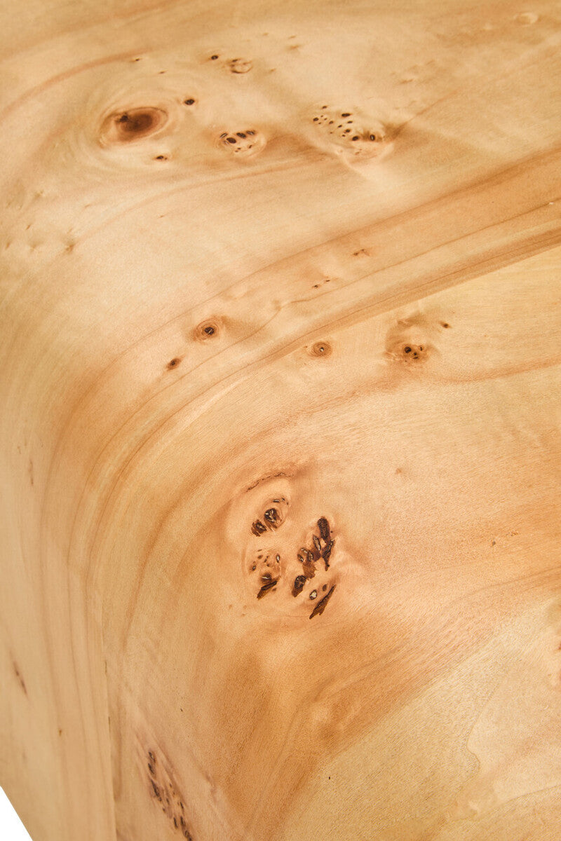 Mota Natural Burl Wood Curved Coffee Table