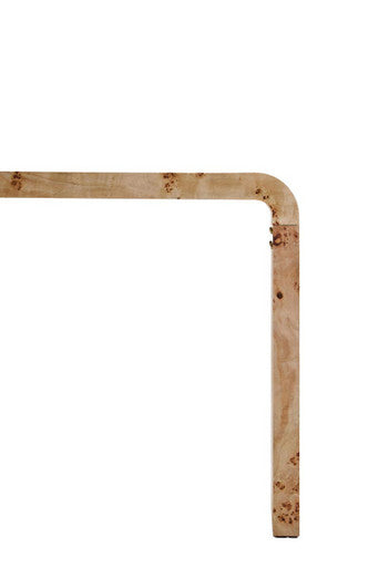 Mota Natural Burl Wood Curved Console Table