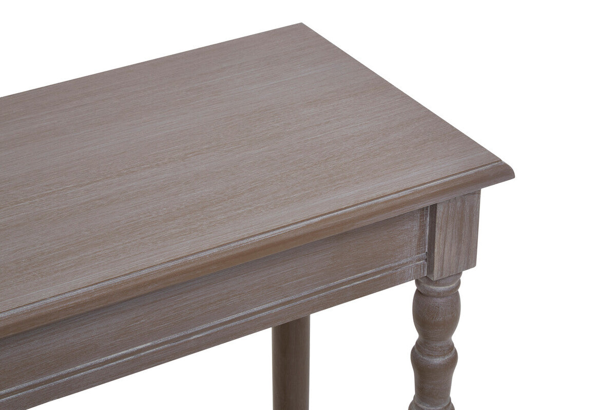 Heritage Natural Wash Wooden Console Table with Lower Shelf