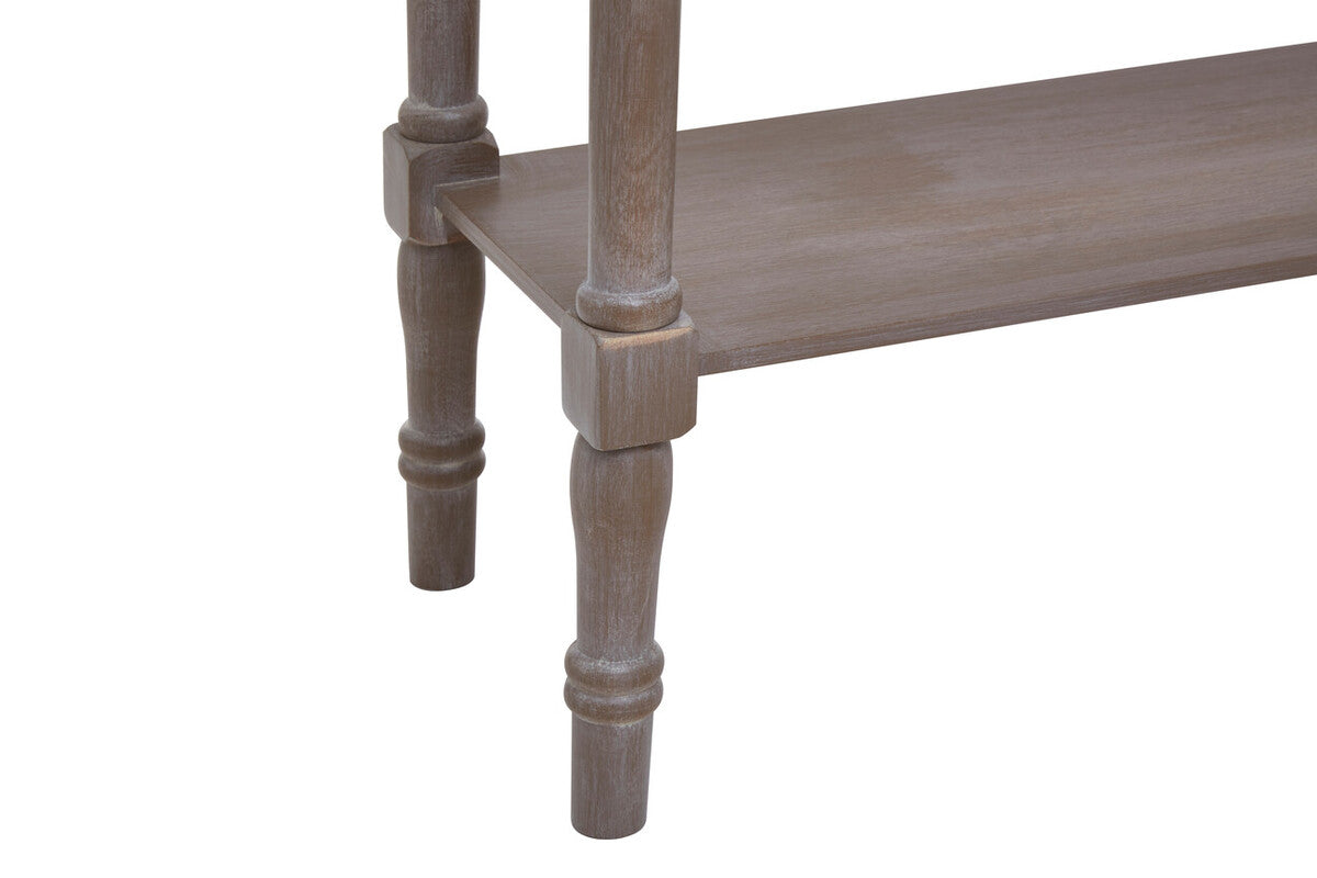 Heritage Natural Wash Wooden Console Table with Lower Shelf