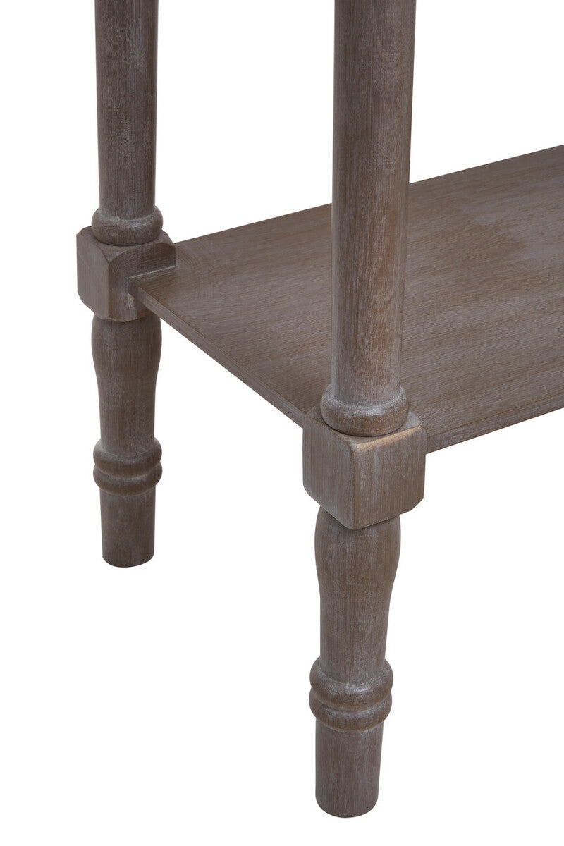 Heritage Natural Wash Wooden Console Table with Lower Shelf