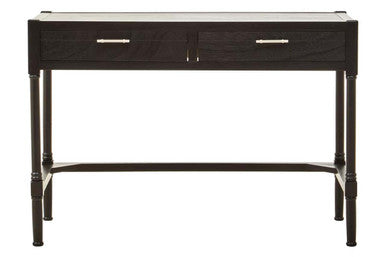 Heritage Black Wooden 2 Drawer Desk
