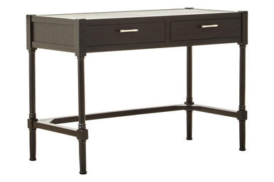 Heritage Black Wooden 2 Drawer Desk