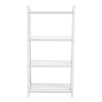 Chester White Tropical Hevea Wood 4 Tier Ladder Shelf Unit