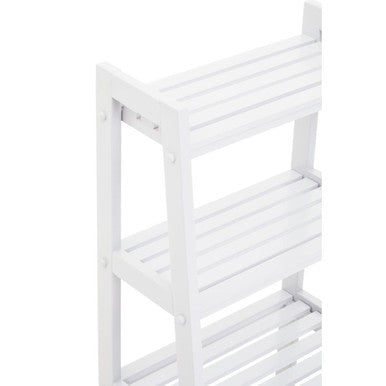Chester White Tropical Hevea Wood 4 Tier Ladder Shelf Unit