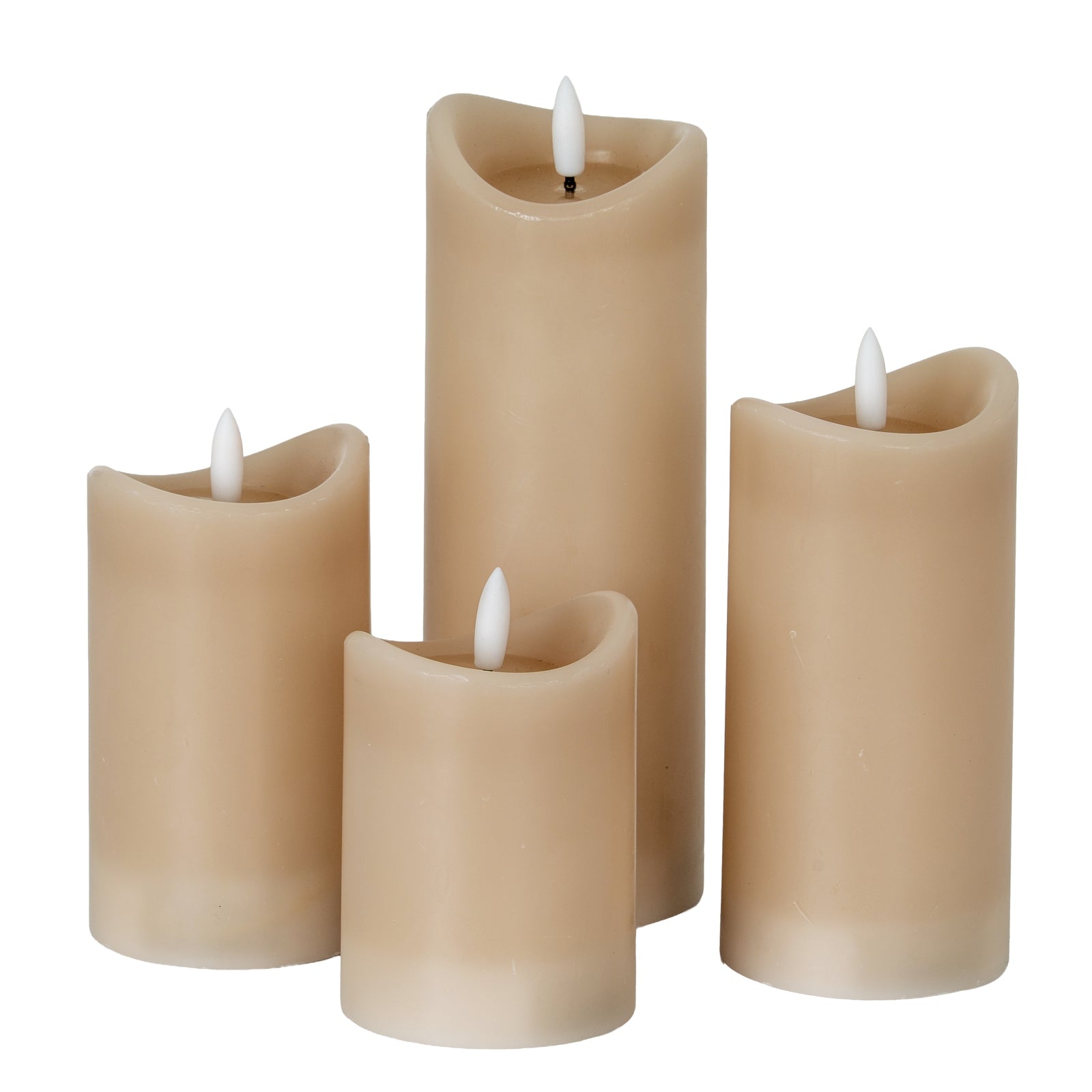 Luxe Collection Natural Glow 2.75x4 Taupe Melted LED Candle