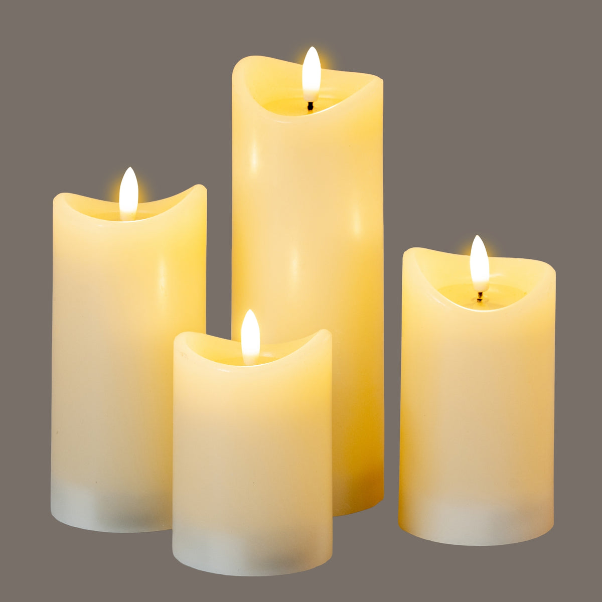 Luxe Collection Natural Glow 2.75x5 Cream Melted LED Candle