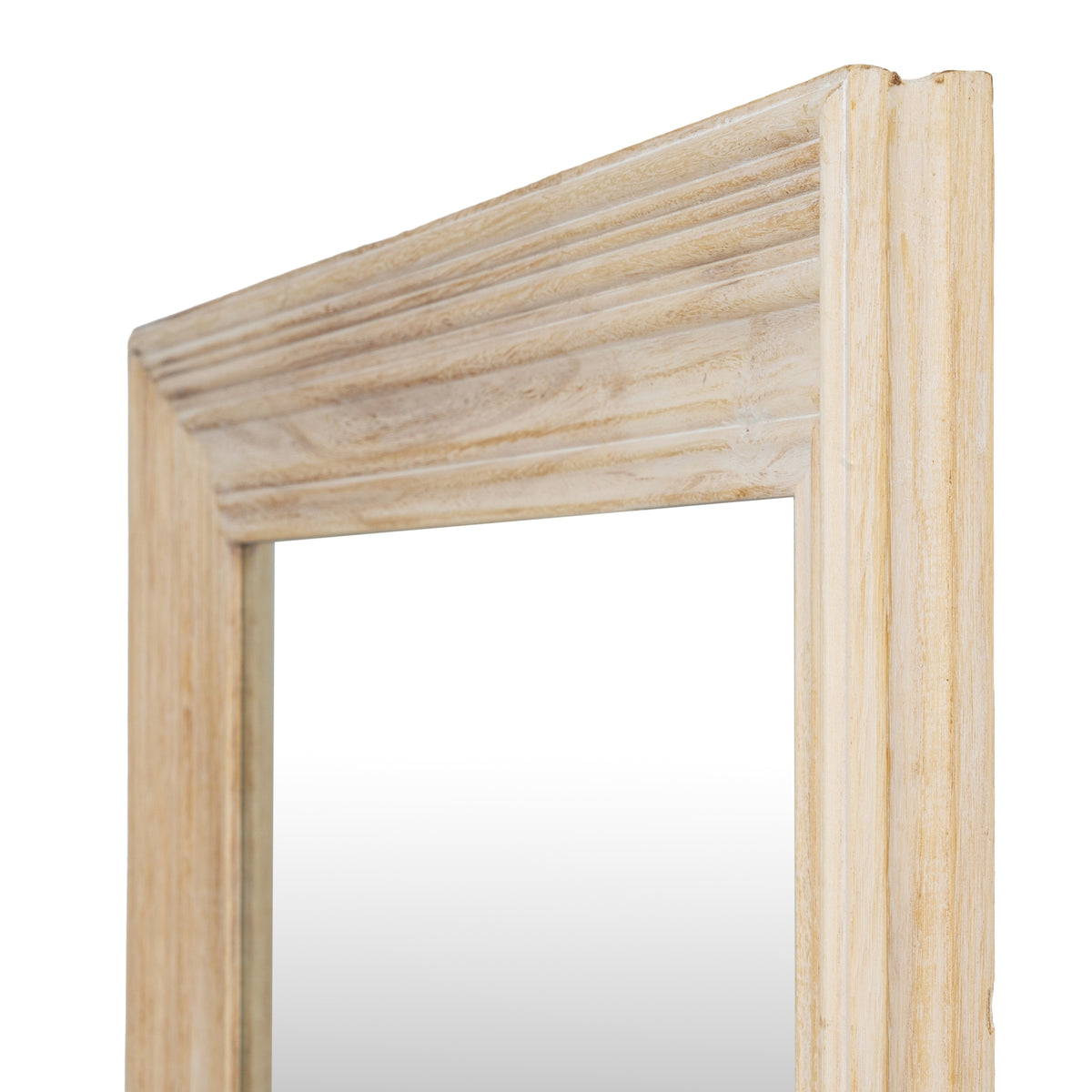Washed Wood Large Framed Mirror