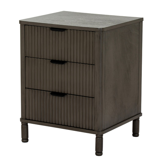 Reed Collection 3 Drawer Bedside Table