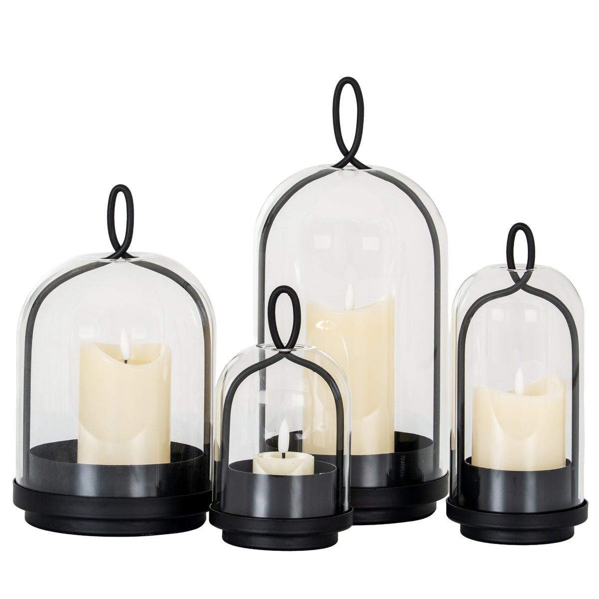 Nysa Medium Candle Holder With Glass Cloche