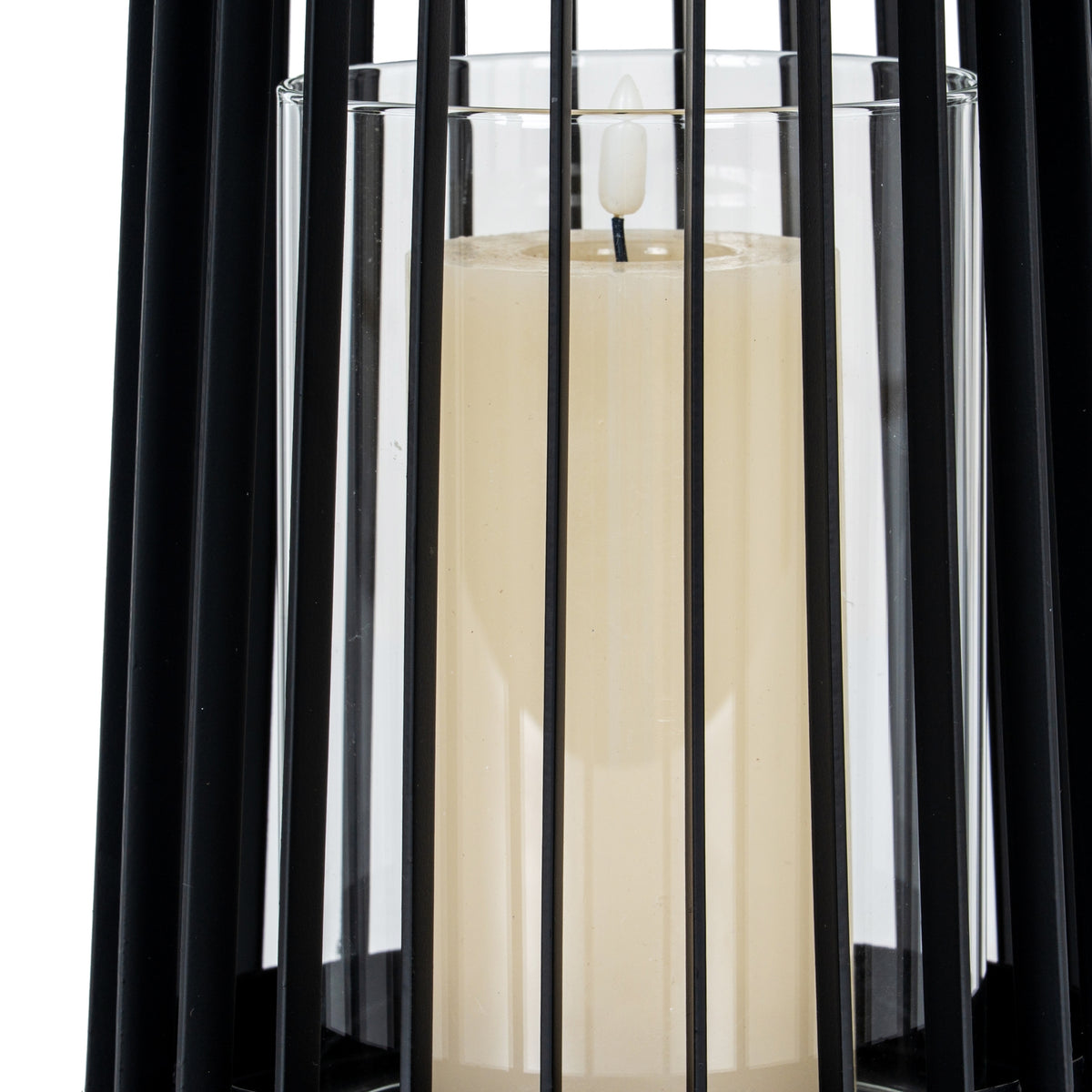 Lynk Medium Lantern With Handle And Glass Candle Holder
