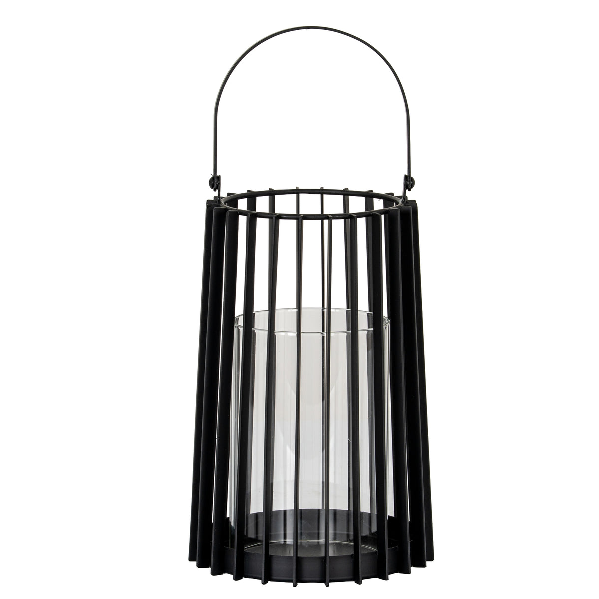 Lynk Medium Lantern With Handle And Glass Candle Holder