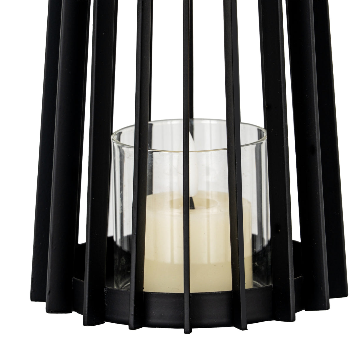 Lynk Small Lantern With Handle And Glass Candle Holder