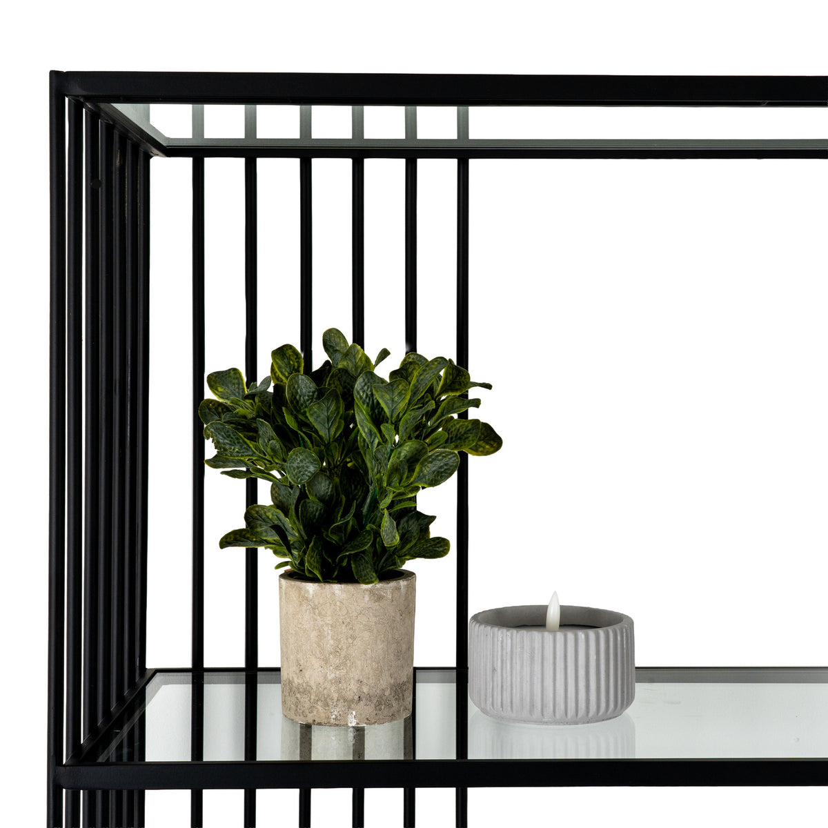Alto Shelf Unit With Glass Shelves