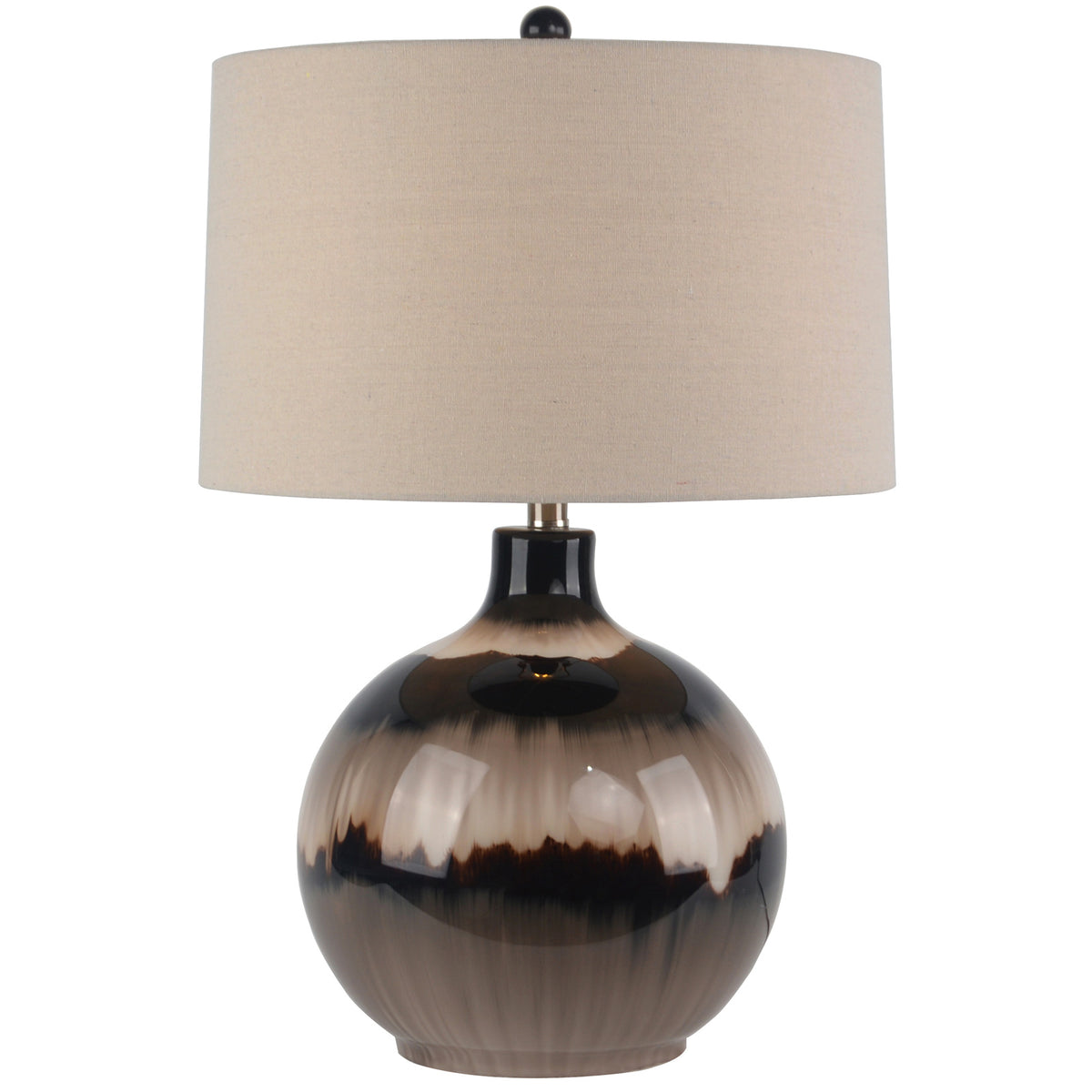 Sepia Midnight Table Lamp With Linen Shade