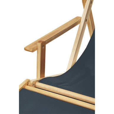 Beauport Khaki Lounger with Wooden Frame