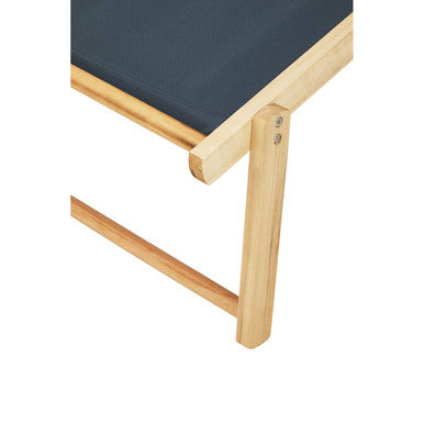 Beauport Khaki Lounger with Wooden Frame