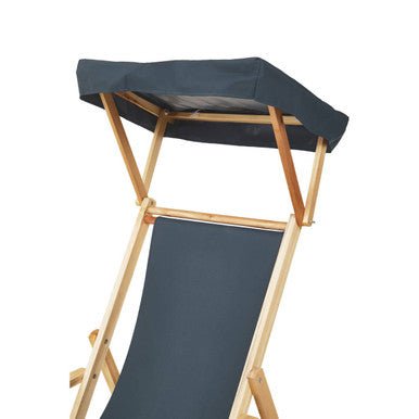 Beauport Khaki Lounger with Wooden Frame