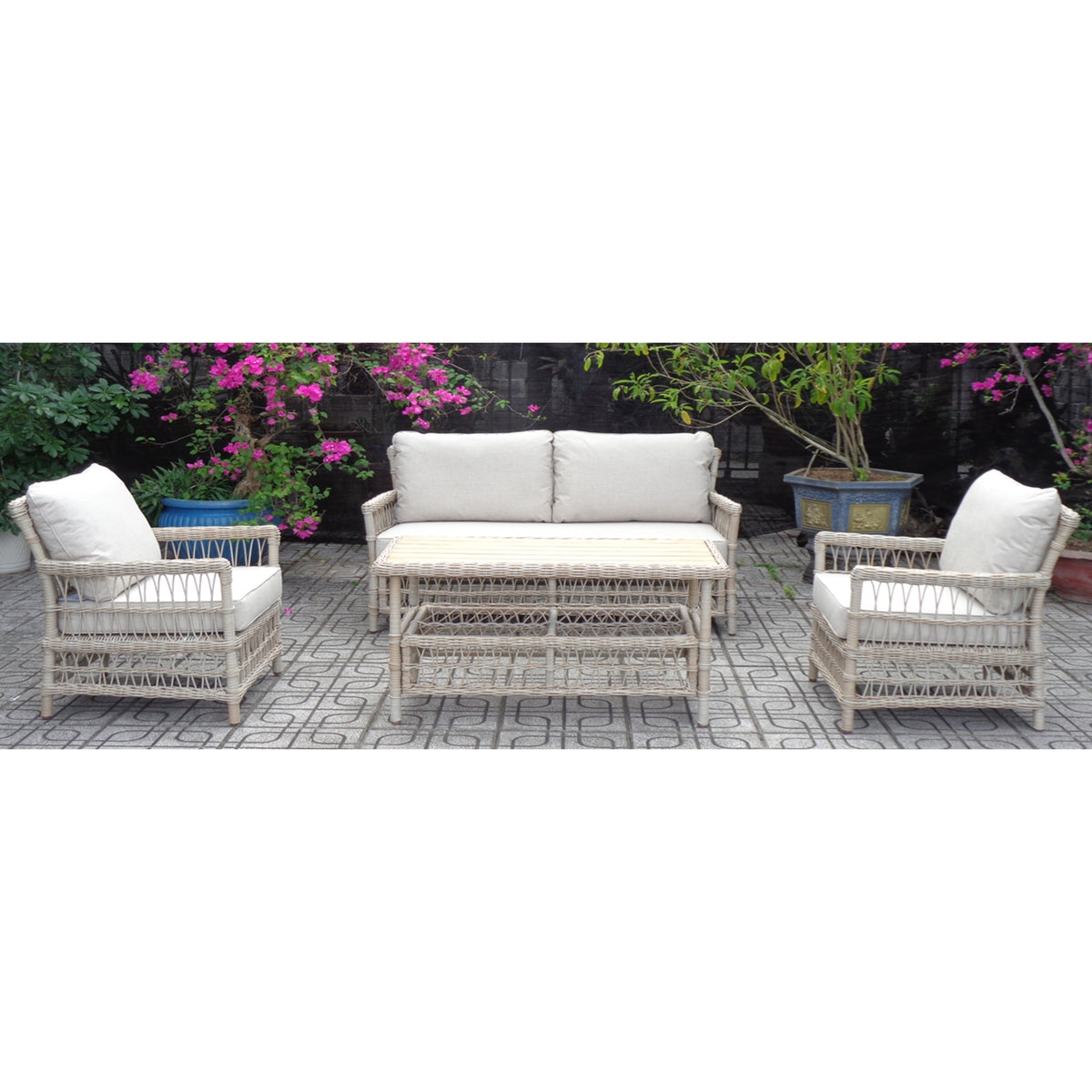 Provence Collection Outdoor 4 Seater Lounge Set