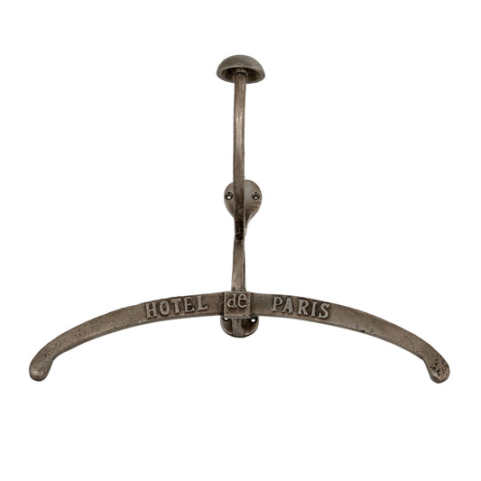 Antiqued Silver Coat Hanger With Hook