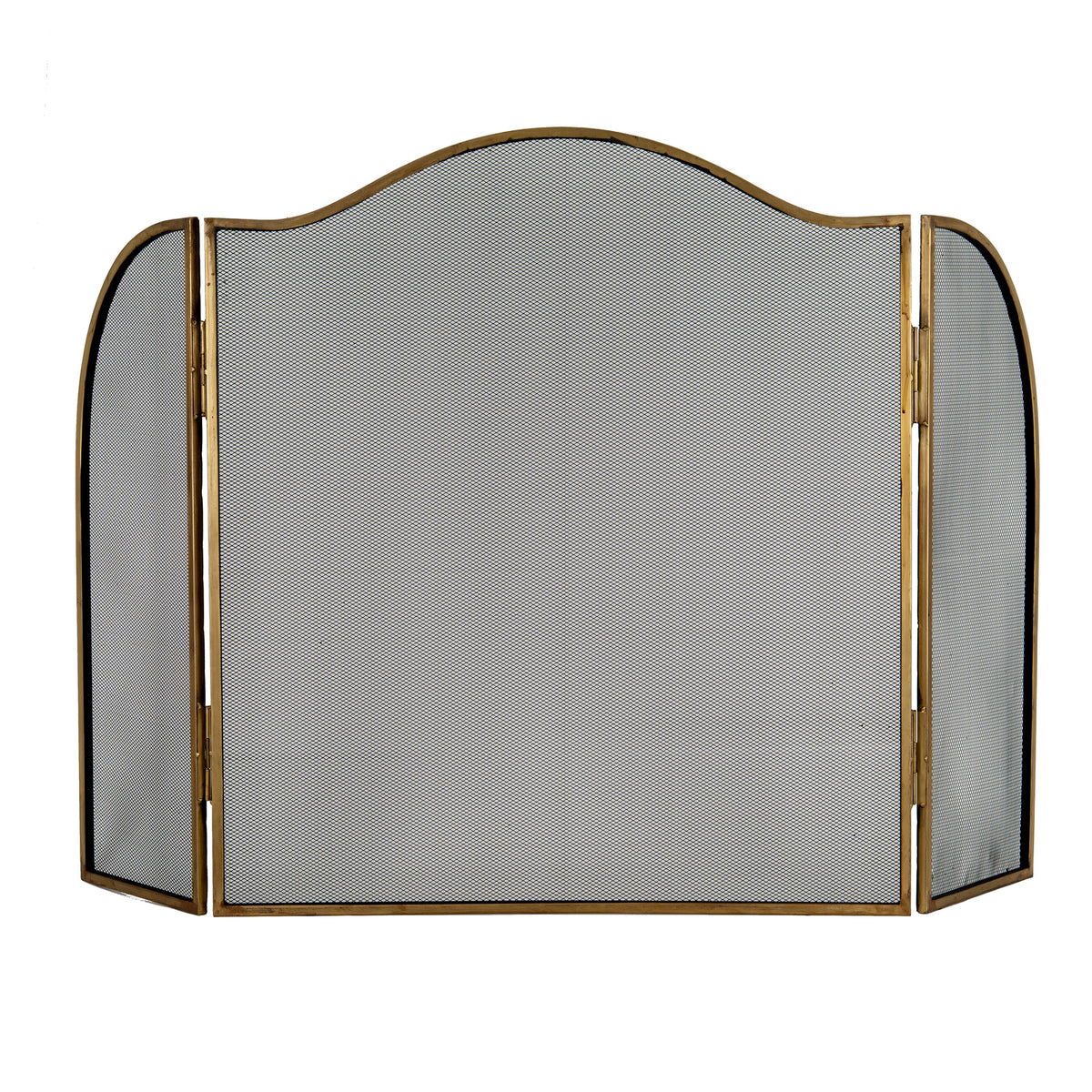 Antiqued Brass Large  Fire Screen
